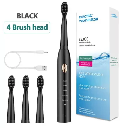 Electric Toothbrush Adult 5-gear Mode USB Charging IPX7 Waterproof