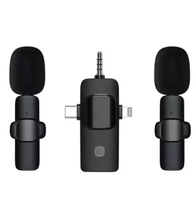 K15 3 In 1 Wireless Lavalier Microphone