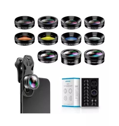 APEXEL Professional 11 in 1 Phone Camera Lens Kit for Smartphone