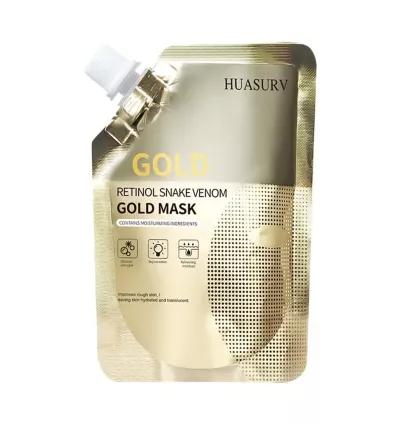 Huasurv Retinol Snake Venom Peptide Gold Mask, Huasurv Gold Mask, Firming Face Mask, Anti-Ageing Gold Face Mask