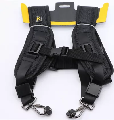 AULTEPT Camera Strap, Multi-Carrier Chest Harness Adjustment Quick-Release Universal Shoulder StrapsCamera Straps for Photographers, Dual Camera Strap, Adjustable for DSLR/SLR, Black, One Size