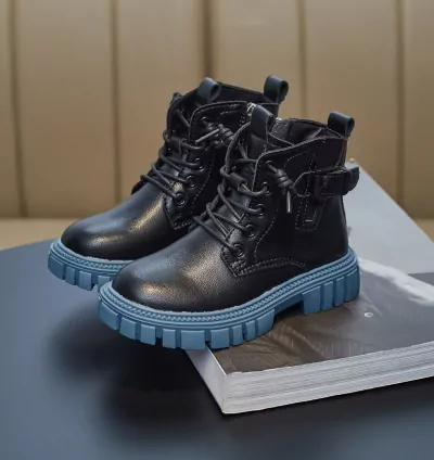 Kids Black Combat Boots – Trendy & Tough