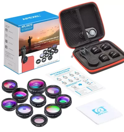Apexel 10 in 1 Cell Phone Lens Kit